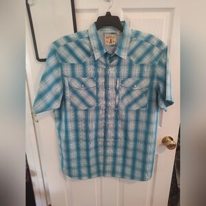 RedHead Men's Blue Plaid Shirt